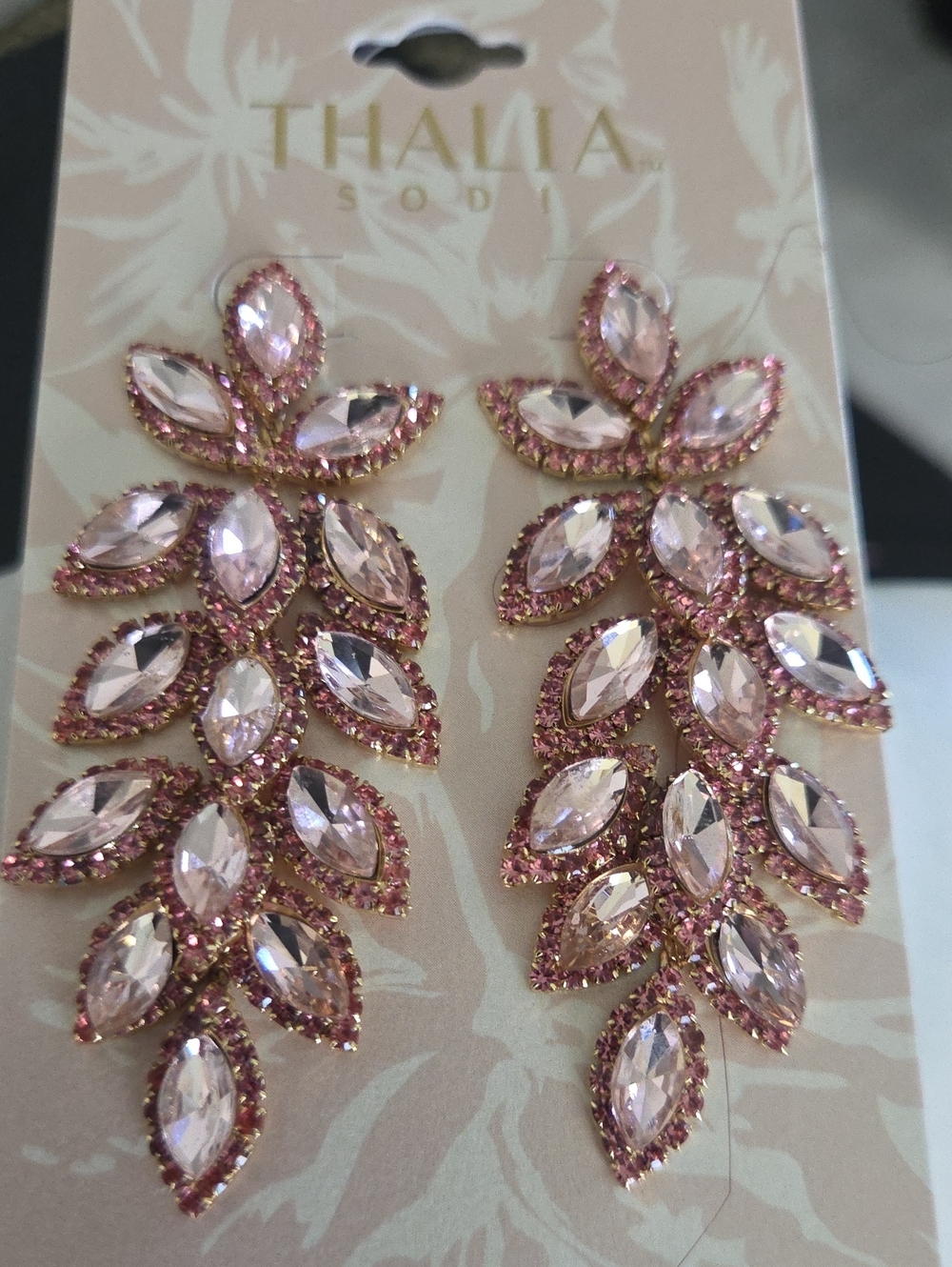 Thalia Shiny Copper Gem Earrings NWT